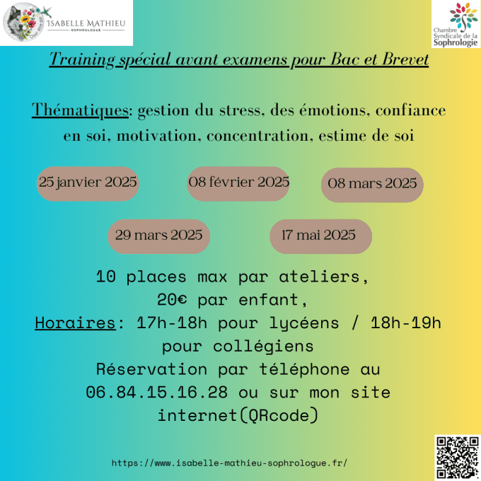 Training spécial avant examens (Bac-Brevet)